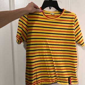KULE Striped Yellow and Red Shirt XS